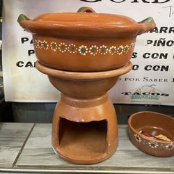 Set De Cazuela De Barro