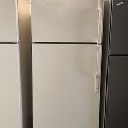Top Freezer Refrigerator Beige Used Good Working 