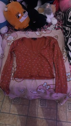 Forever 21 open neck cropped long sleeve