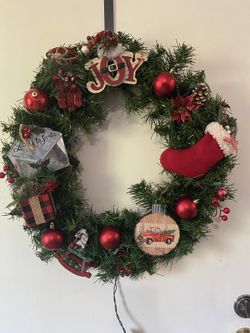Handmade Joy Christmas Wreath