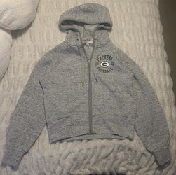 Grey Packers womens zip up hoodie 