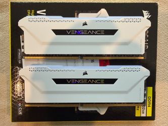 CORSAIR Vengeance RGB PRO SL DDR4 RAM 32GB (2x16GB) 3600MHz CL18-22-22-42 1.35V Intel AMD Desktop Computer Memory - White (CMH32GX4M2D3600C18W)
