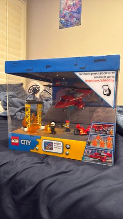 LEGO City Fire Rescue Helicopter + Display Case