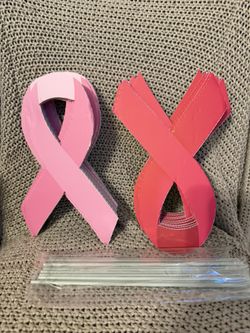 Set Of 20 Breast Cancer Awareness Ribbon Stands 