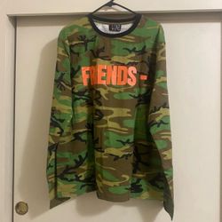 vlone camo long sleeve shirt for men large size