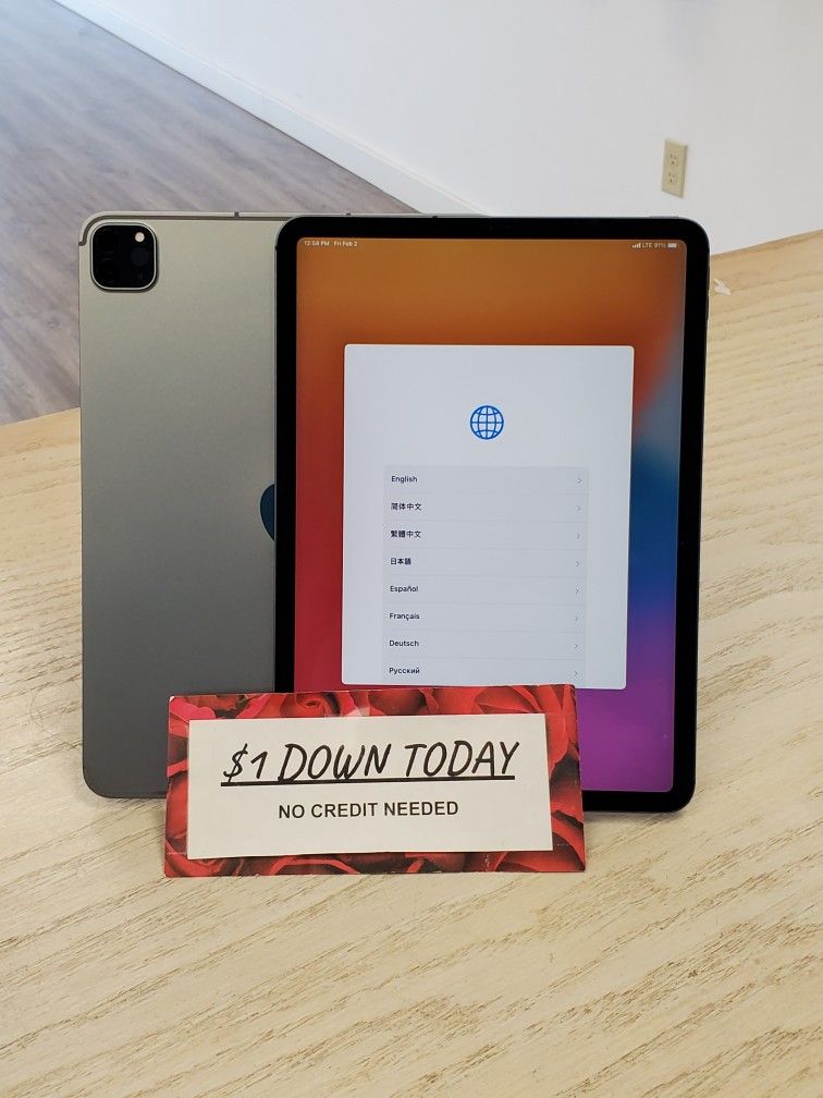 Apple IPad Pro 11in 3rd Gen M1 Chip $1 DOWN TODAY NO CREDIT NEEDED