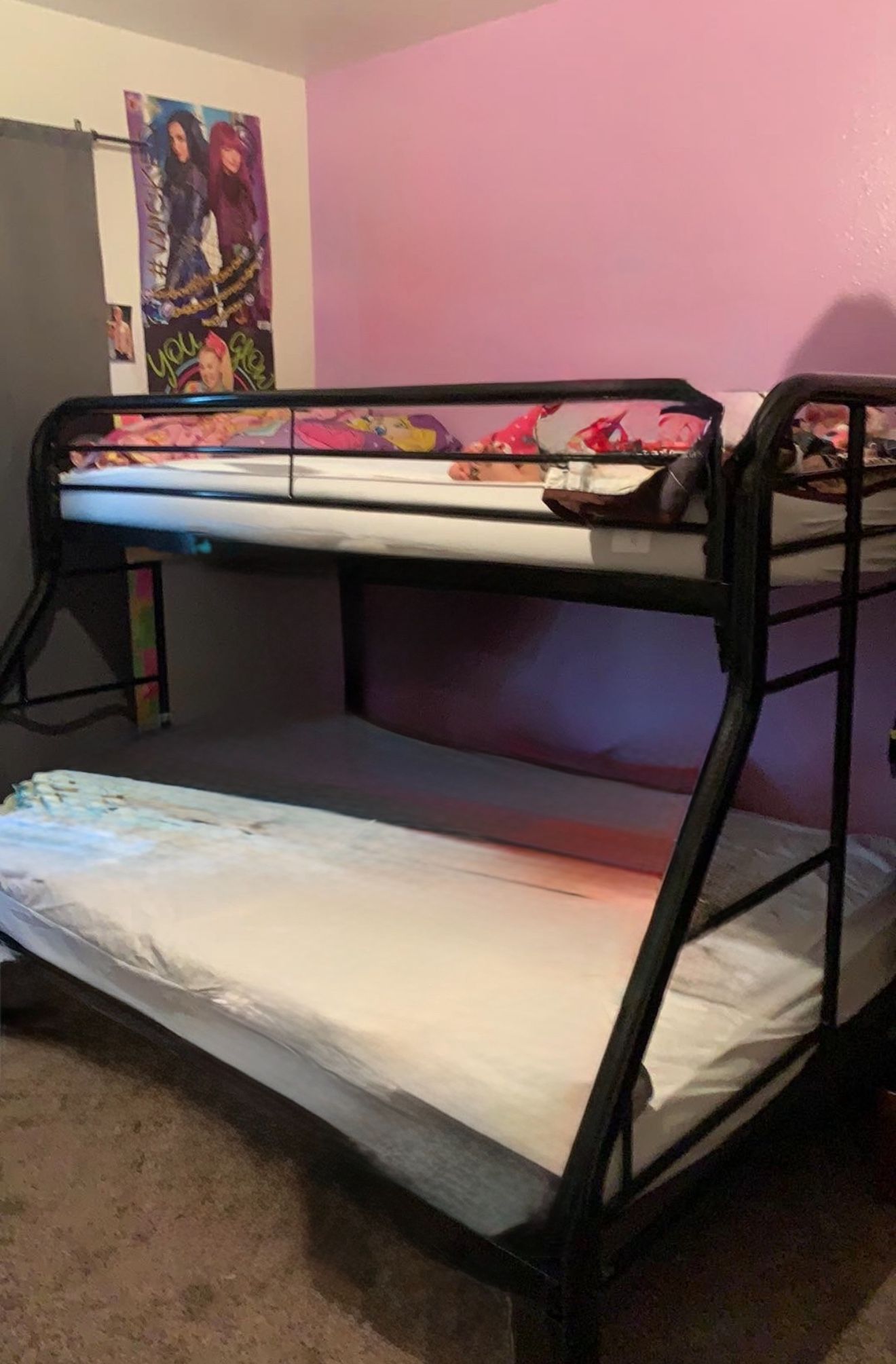 Metal Black Bunk Bed Twin And Full
