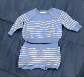 Baby Knit Stripe Sweater and Shorts Set