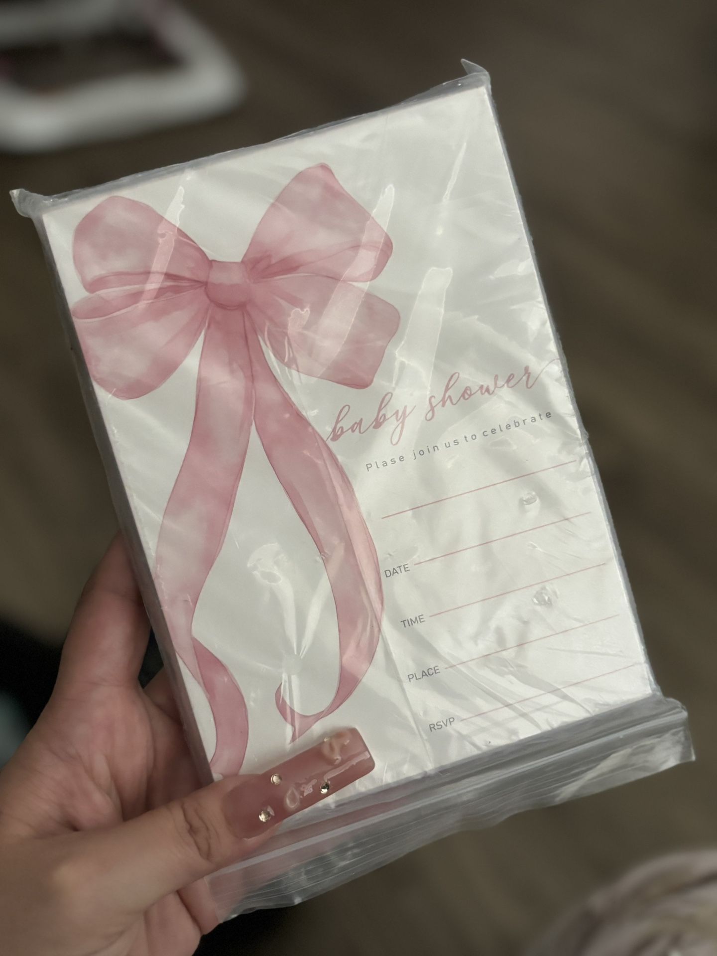 Baby Shower Bow Invitations