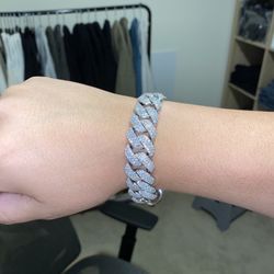 Cuban link Mens Bracelet VVS