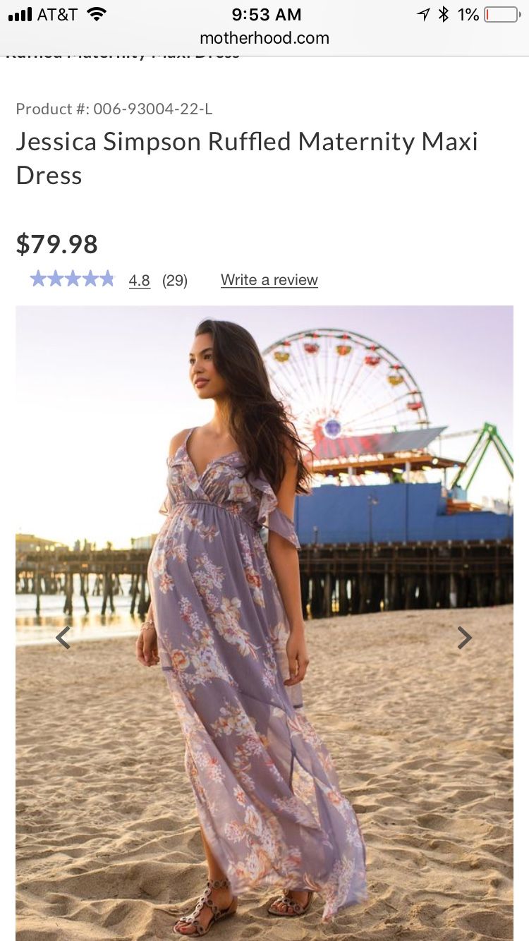 Jessica simpson ruffled maternity maxi dress hot sale