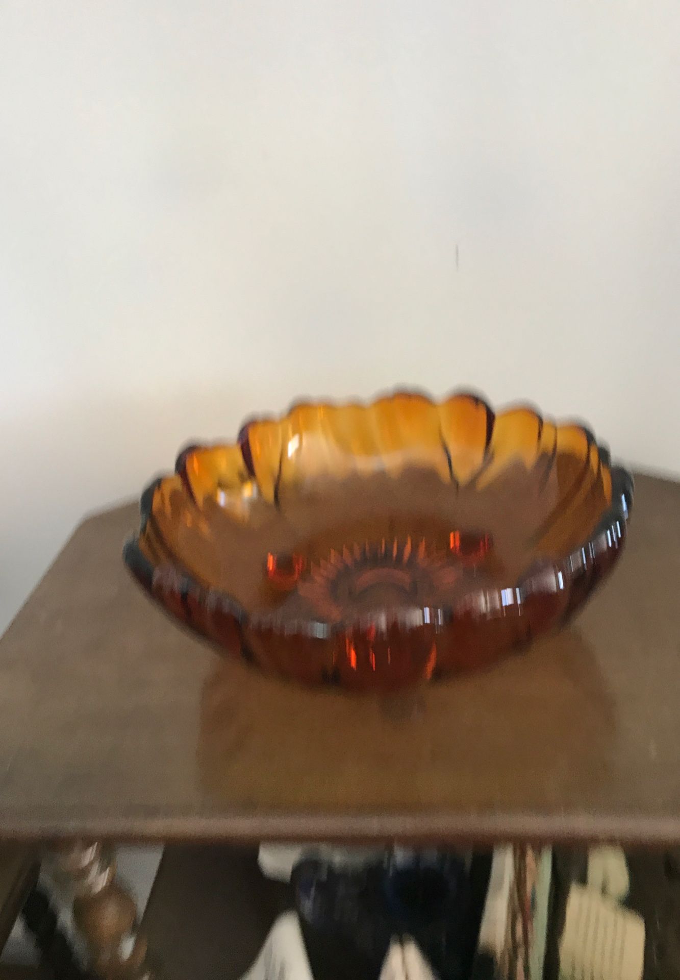 Amber Colored Fruit Bowl