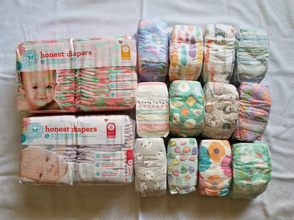 Honest Company Diapers Size Newborn and Size 1