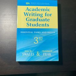 Academic Writing For Graduate Students Book