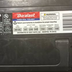 H7-DL car battery brand new duralast 