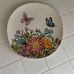 Floral Print Dinnerware Plates Set Of 4