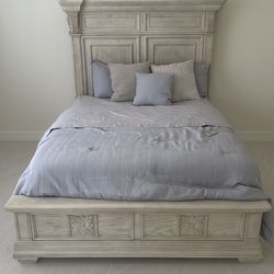 Parsley new bed frame ( brought damaged from furniture outlet ), plus mattress and bed base (cheap mattress)