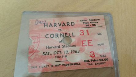 HARVARD VS CORNELL SAT OCT, 1963