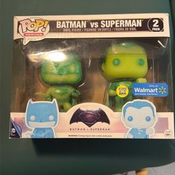 POPS Batman Versus Superman 2 Pack  Glow In The Dark