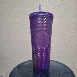 Starbucks Studded Summer Purple Hologram Bottle Cold Cup 24oz