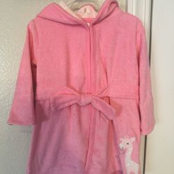 Baby Girl Bath Robe Size 0-9 Months 