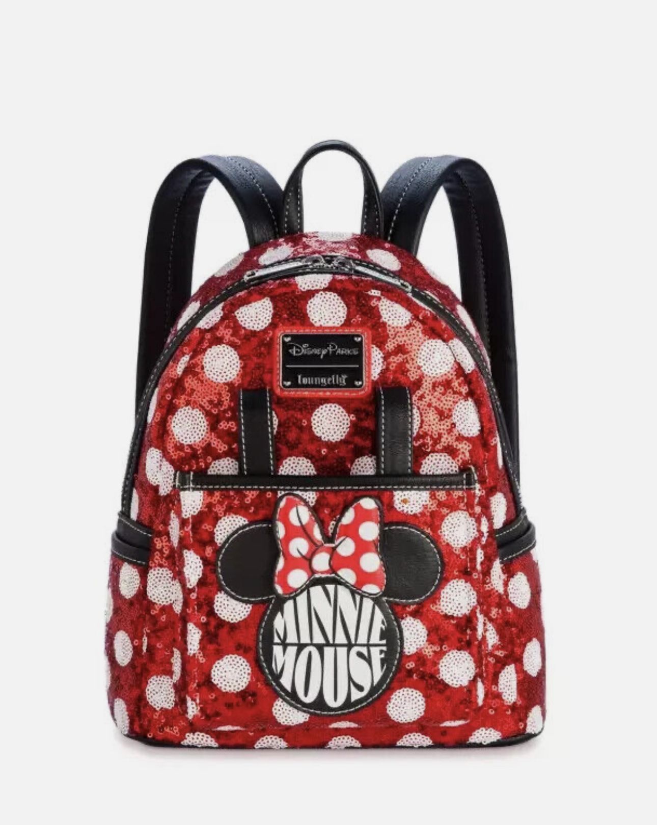 NEW 2024 Disney Parks Minnie Mouse Sequin Polka Dot Loungefly Mini