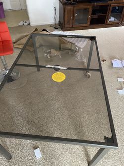 Brand new glass table 60 in x 38 dining table
