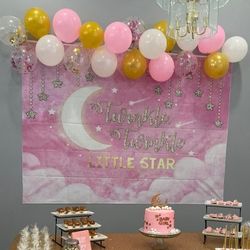Baby Shower Birthday Backdrop