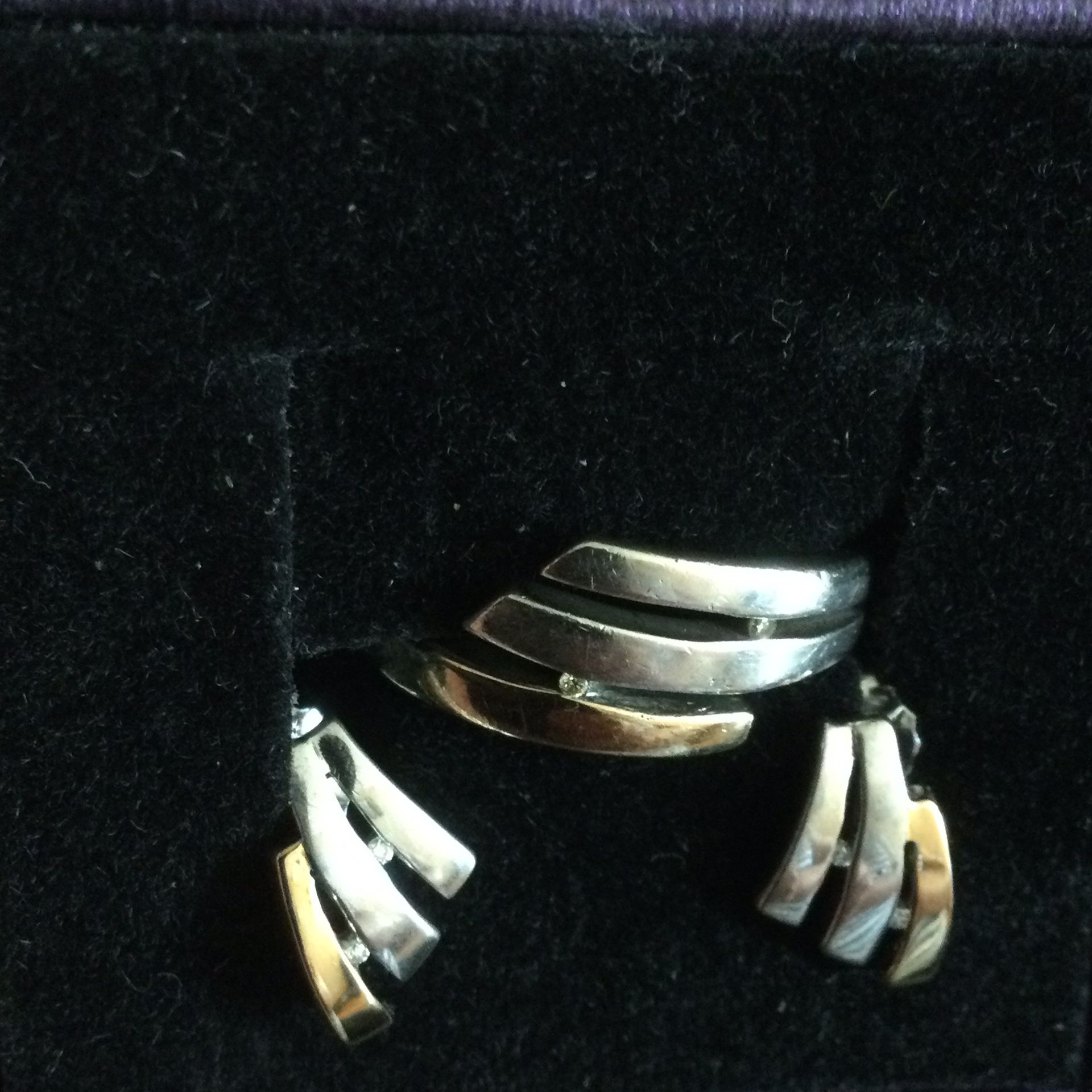 925/585 Diamond Sterling Silver Set