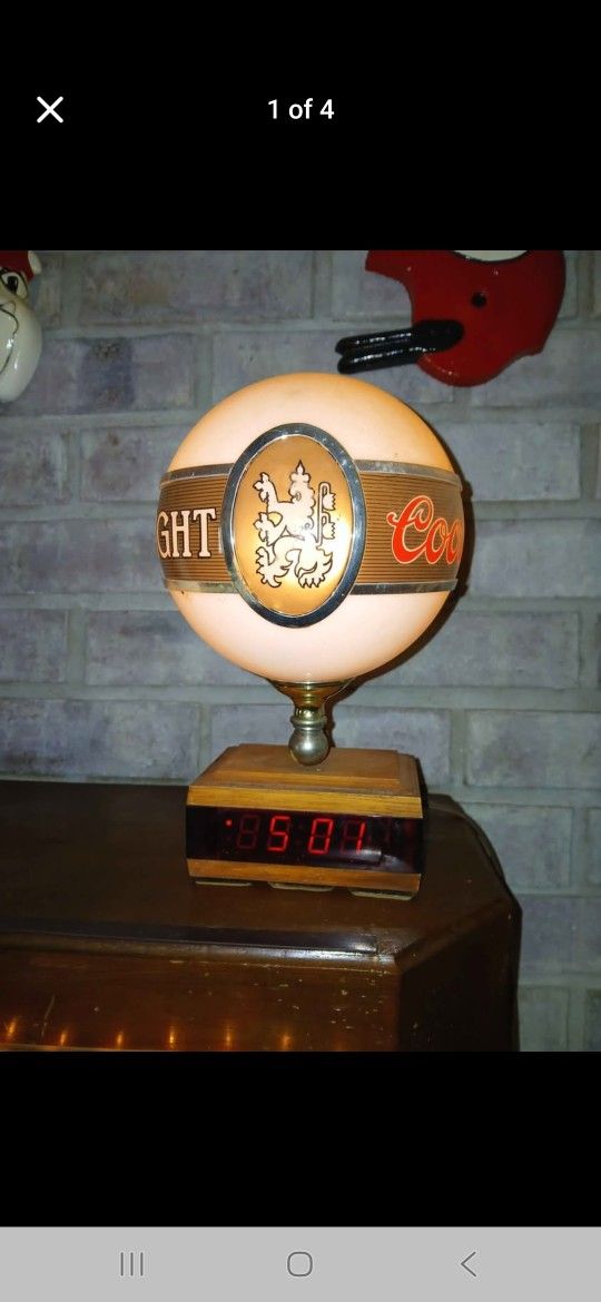 Vintage Coors Light/Alarm Clock 