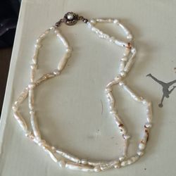 Antique Hallmark Baroque  Pearl Pecklace Beautifull