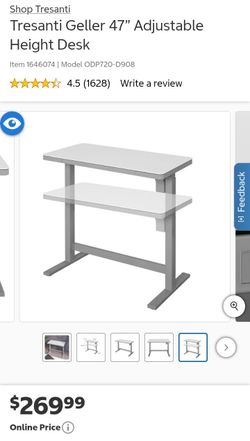 Costco Tresanti Geller 47in Adjustable Height Desk