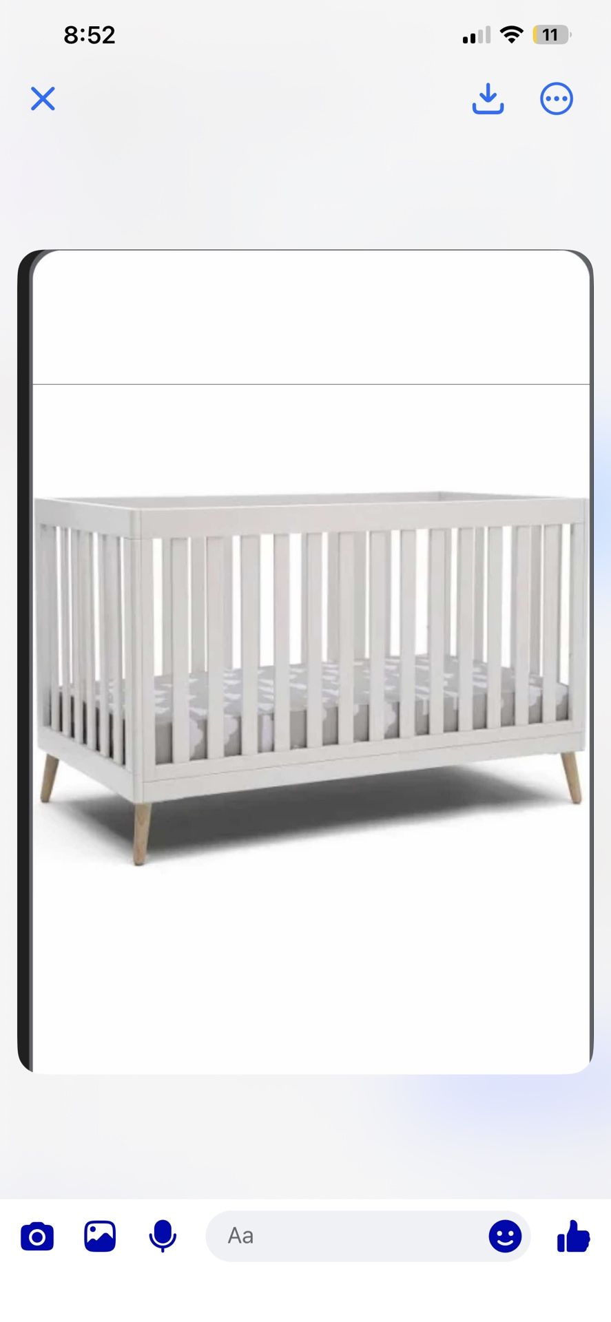 White Baby Crib
