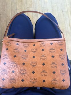 MCM leather shoulder bag