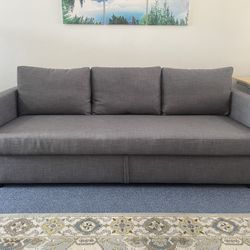 Gray couch with hidden storage