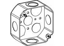 ORBIT - 1-1/2" DEEP, 4" (4O) WELDED OCTAGON STEEL BOX WITH 1/2" AND 3/4" MKO