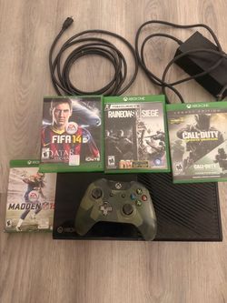 Xbox one with games and controller