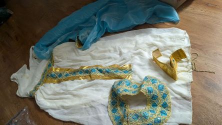 Arabian Princess Costume Set Blue Gold