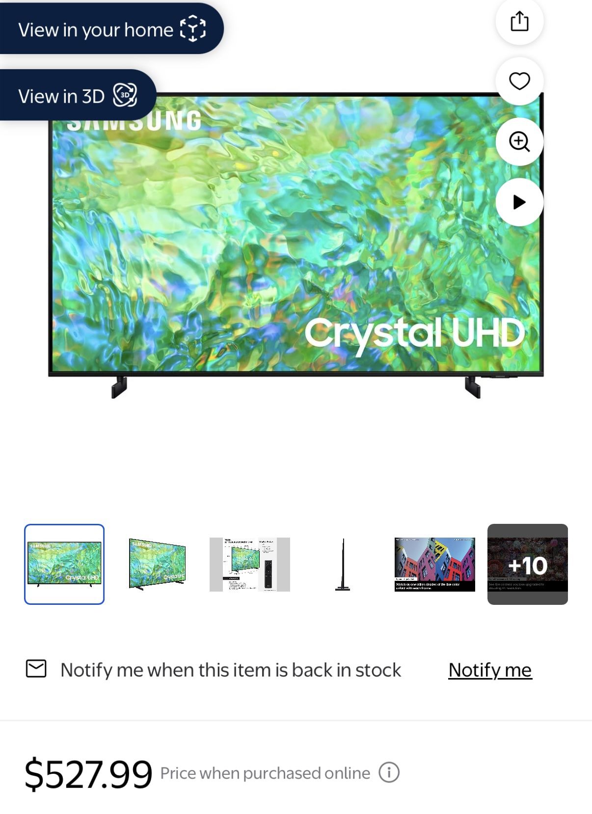 SAMSUNG 55" Class CU8000B Crystal UHD 4K Smart TV - nEW