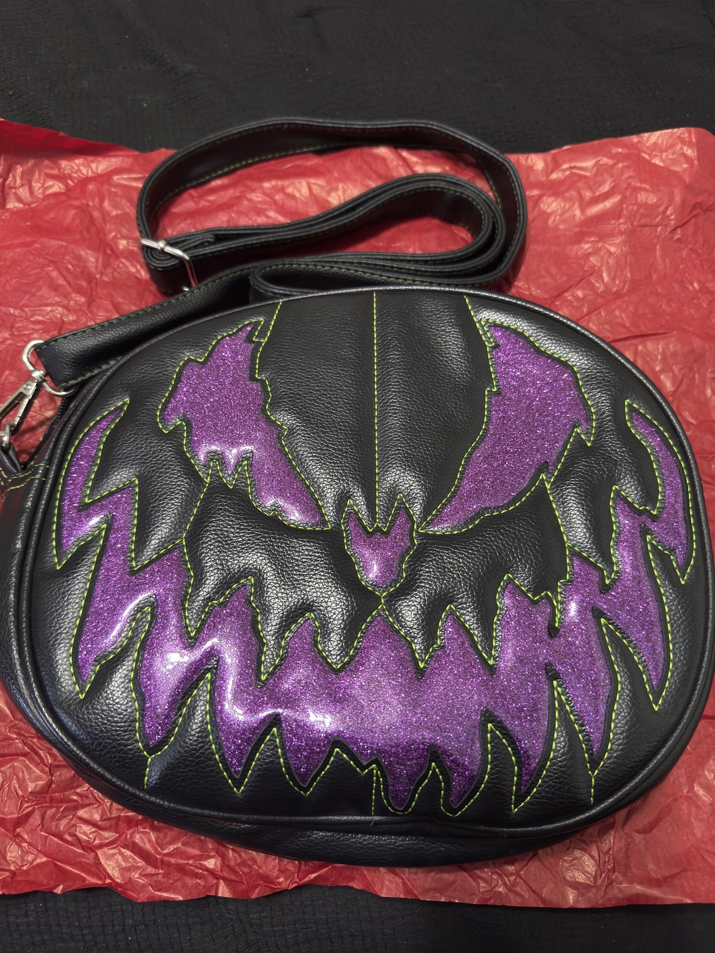 Love Pain And Stitches Crossbody PUMPKIN KULT Halloween Shoulder Bag Purse Double Sided