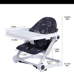 Pamo Babe Booster Seat for Dining Table, Travel Lightweight Folding 2-in-1 Feedi