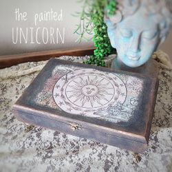 Celestial Upcycled Cigar Trinket Jewelry Box