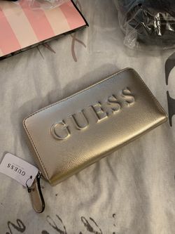 Guess wallet gold color new!