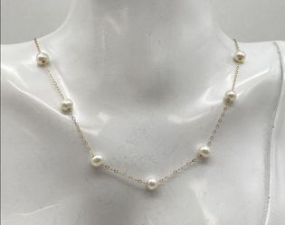 14k gold pearl necklace