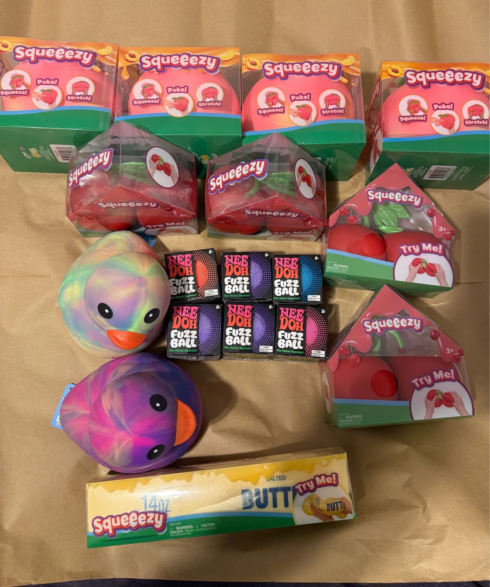 Fuzzy Nee-doh squeeezy squishy NEW