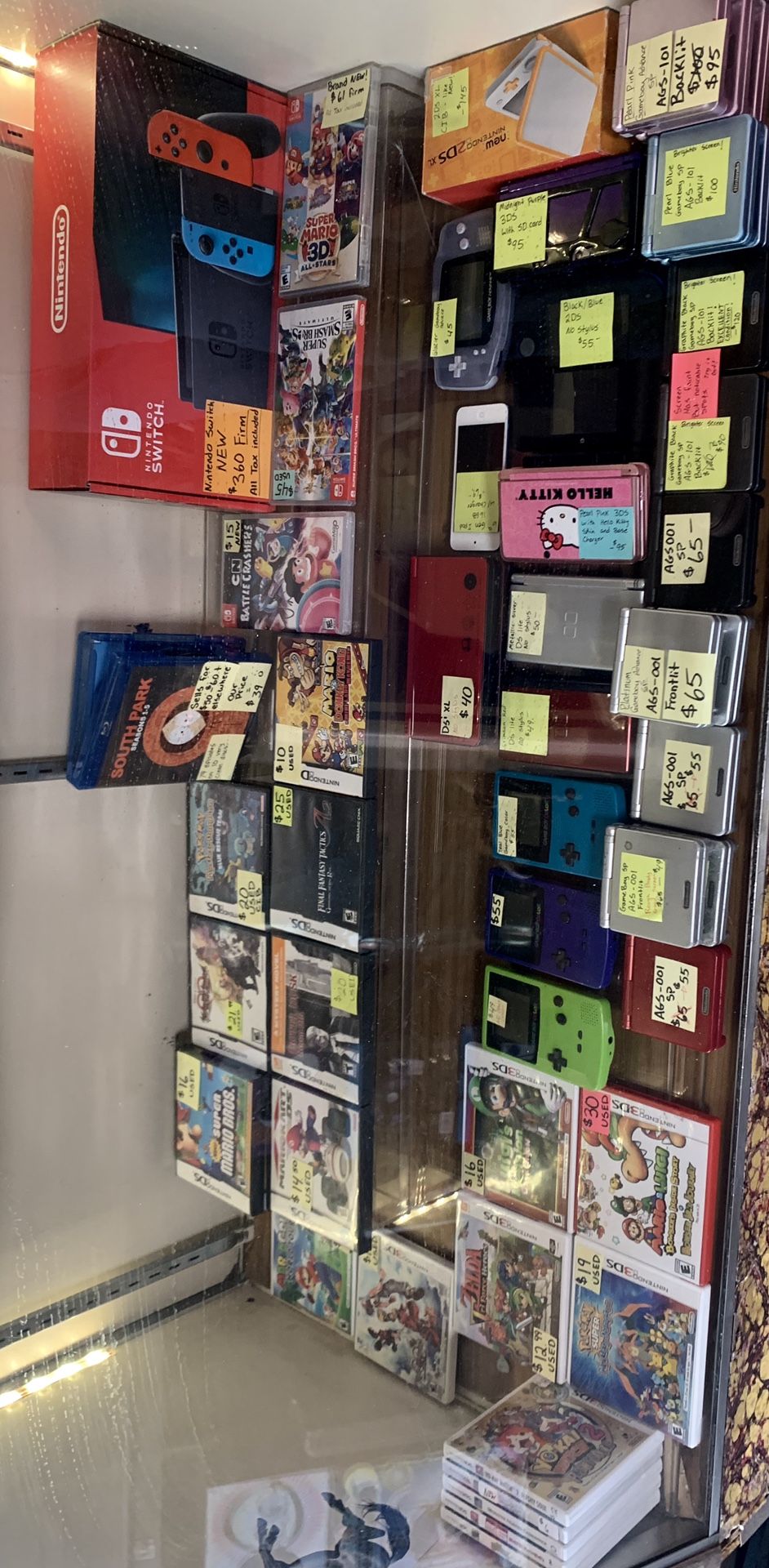 Nintendo switch , gamecube, PlayStation 4 , Nintendo 64 , SNES, NES, Dreamcast, Jaguar, Sega Genesis, Xbox , gameboy, DS, 3DS, Saturn, and more!