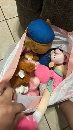 Bag of soft plush toys