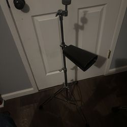 Cymbal stand with cowbell