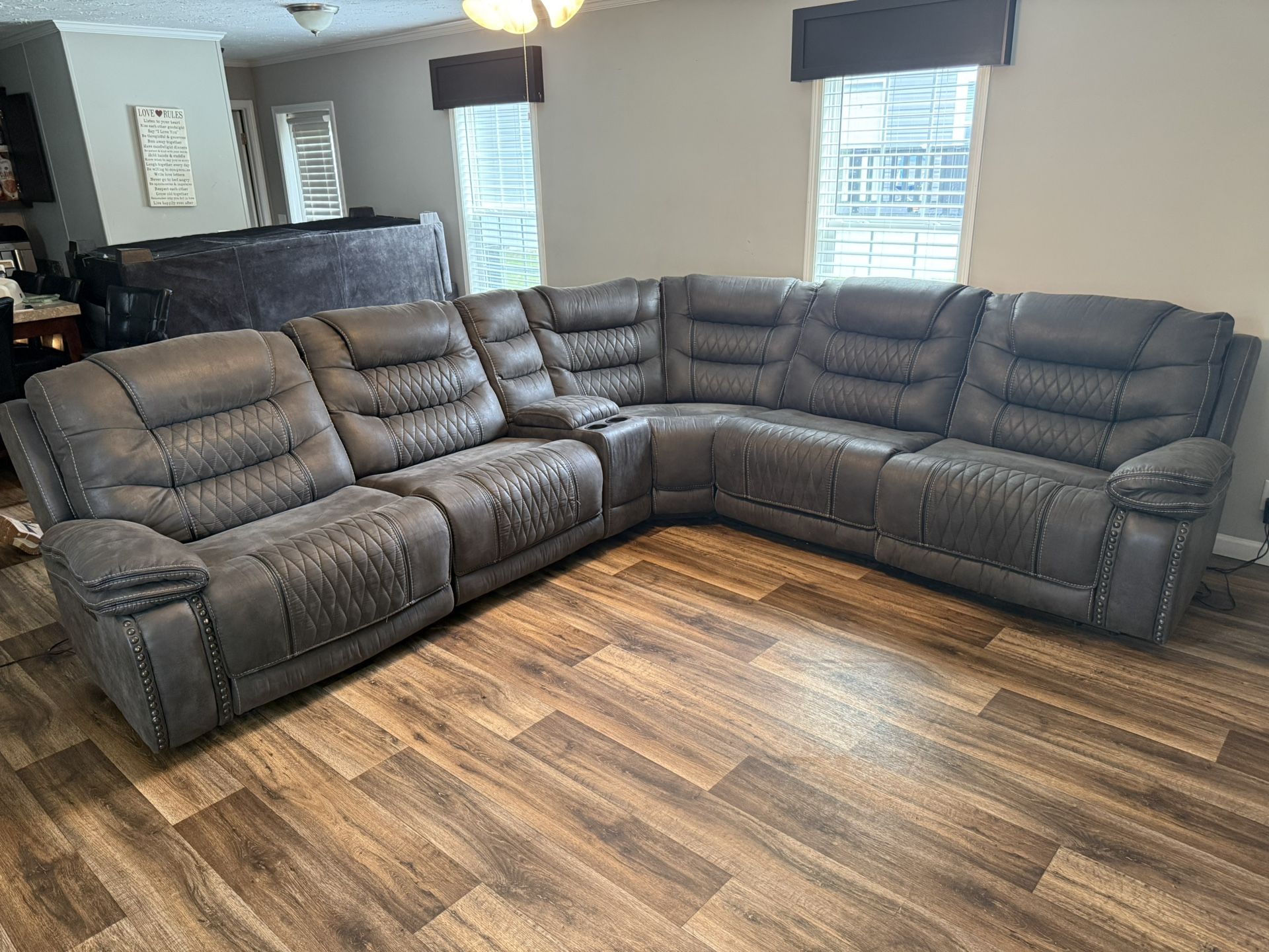 RTG Parker Living Outlaw Stallion 6 Piece Dual Power Reclining Sectional