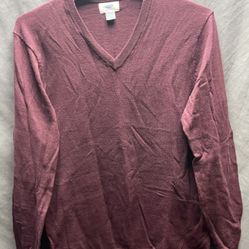 Men’s Old Navy Maroon V-Neck Sweater - Size Small